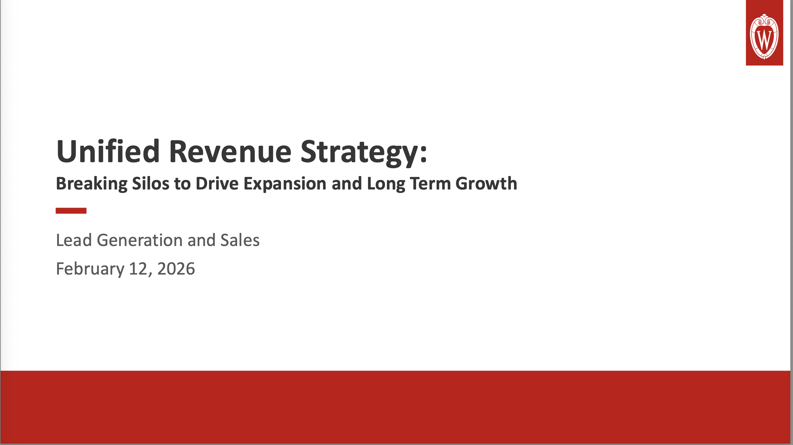 2. UWEBC Presentation Slides: Unified Revenue Strategy thumbnail